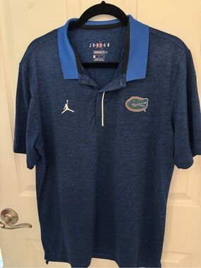 Jordan Men's Navy and Royal Blue Florida Gators Polo
